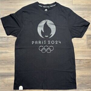 Paris Olympics Shirt Large Black 2024 Summer Olympic Games France Official